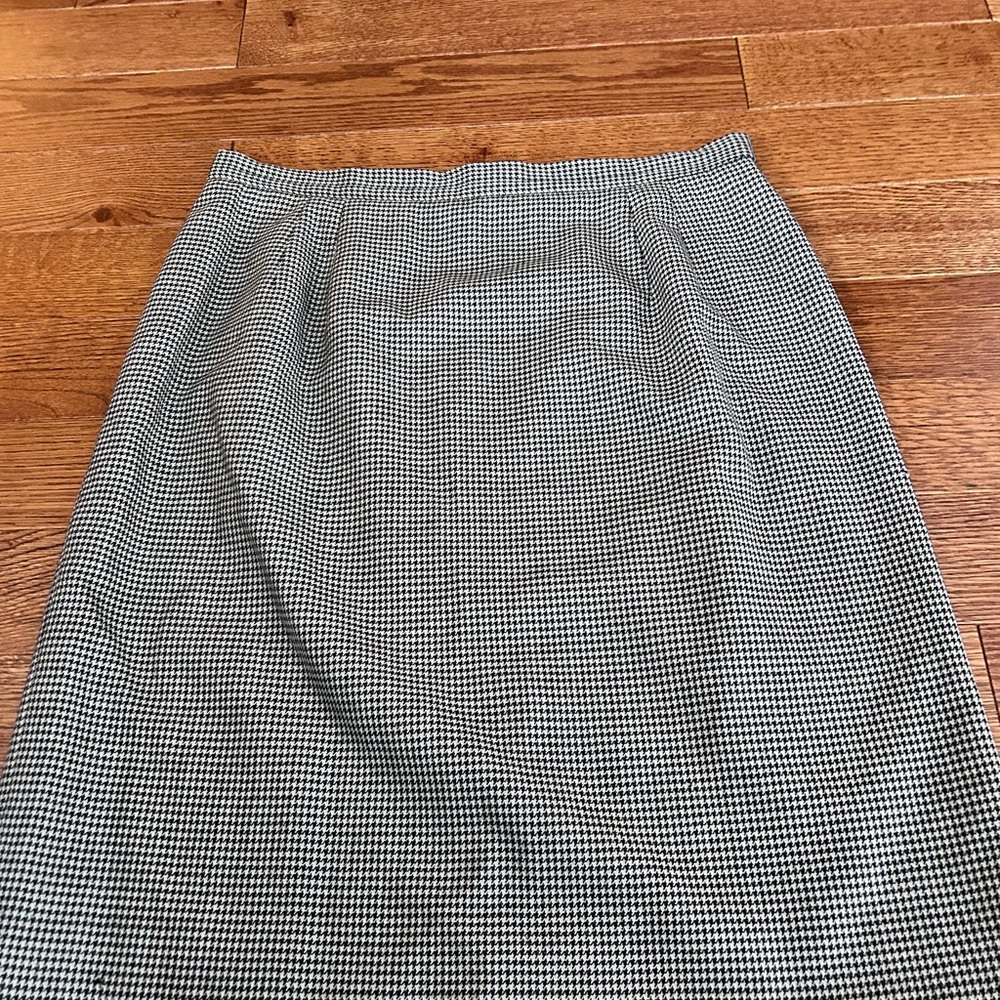 Talbots Black and White Pencil Skirt